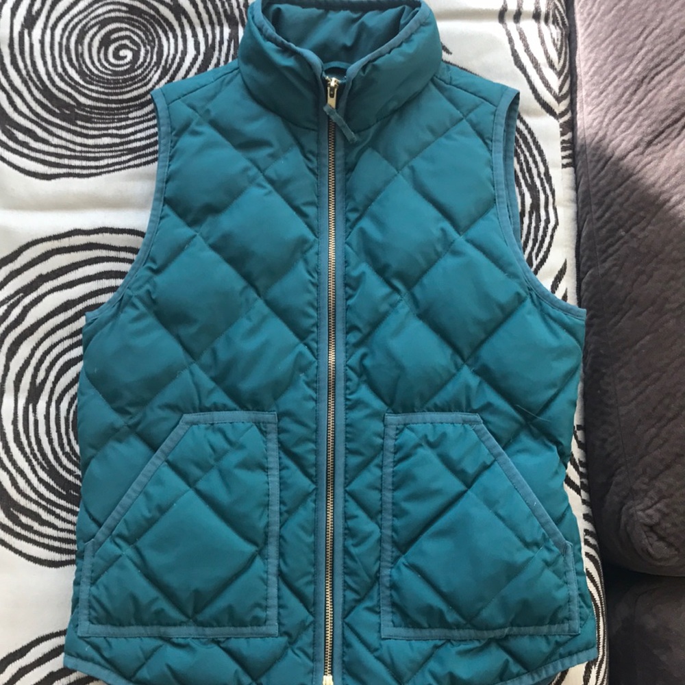J. Crew Emerald Green Puffer Vest